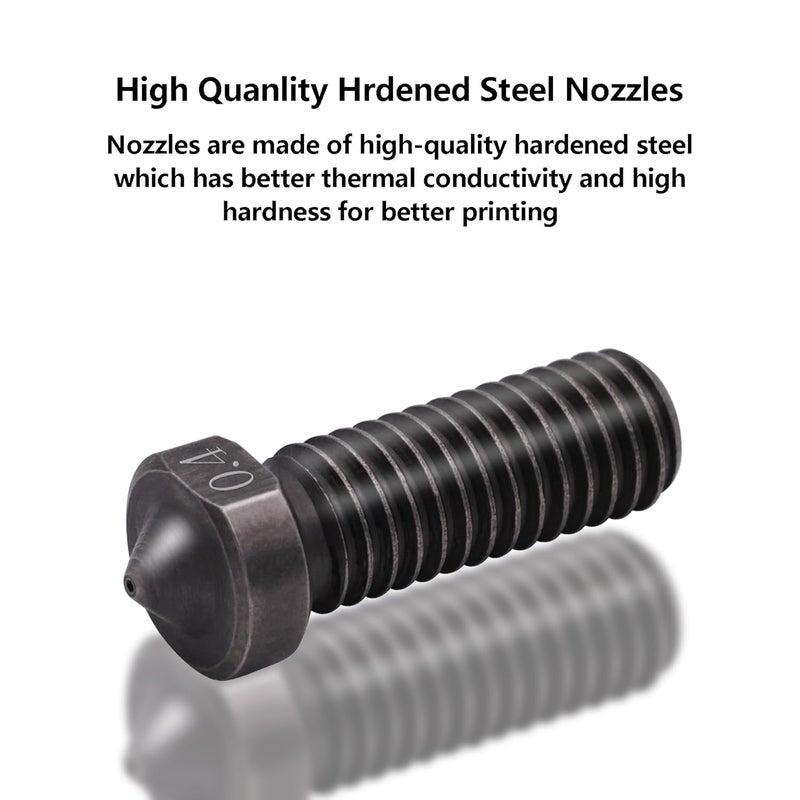 LANKEGU 15PCS Hardened Nozzles Kit for Anycubic Vyper, 3D Printer 7PCS 0.4mm Nozzles and 2PCS 0.2mm, 0.6mm, 0.8mm Wear Resistance Nozzles Kit for Anycubic Vyper, Kobra Plus, Kobra Max - Image 4